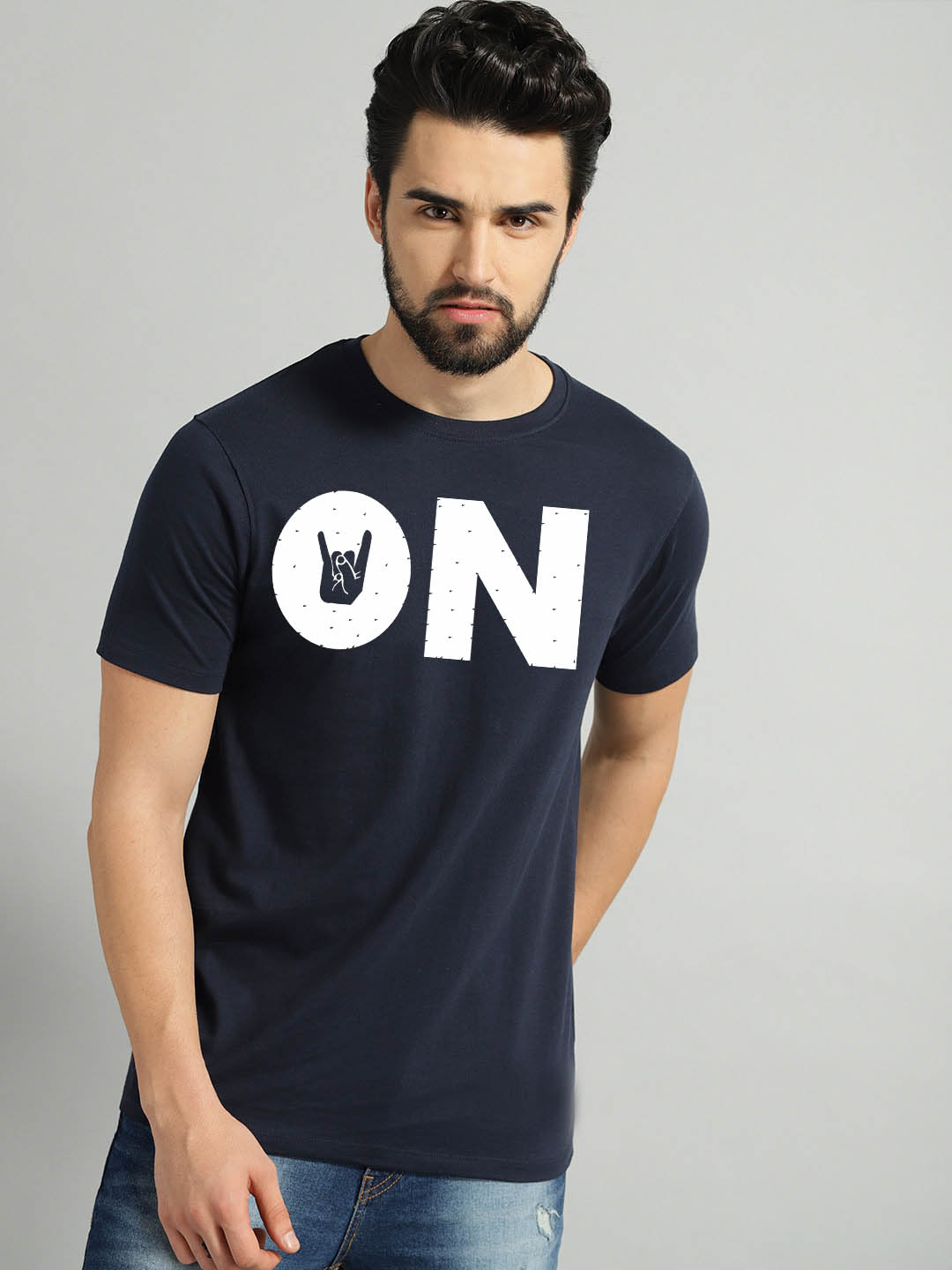 On Black T-Shirt