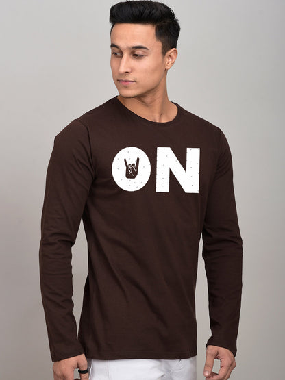 On Yellow Full Sleeves T-Shirt