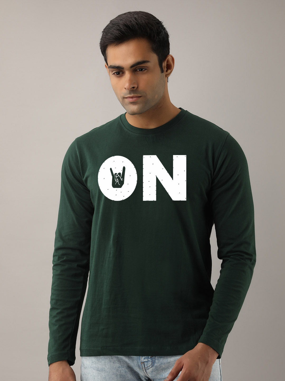 On Yellow Full Sleeves T-Shirt