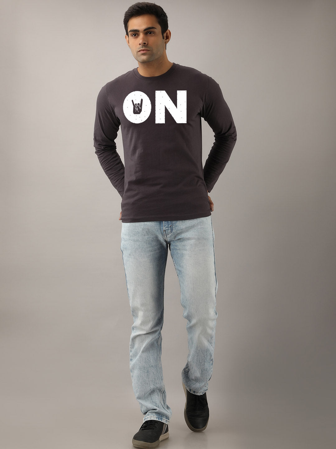 On Yellow Full Sleeves T-Shirt