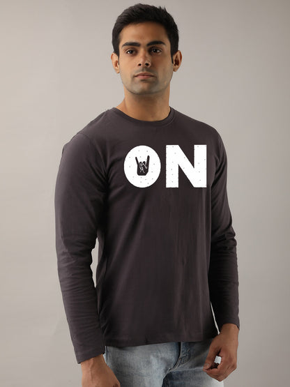 On Yellow Full Sleeves T-Shirt