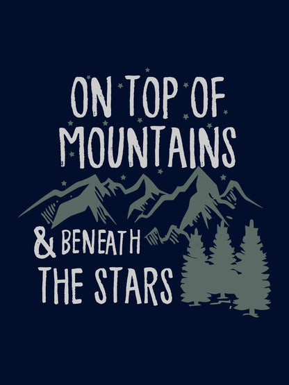 On Top Of The Mountains Blue T-Shirt