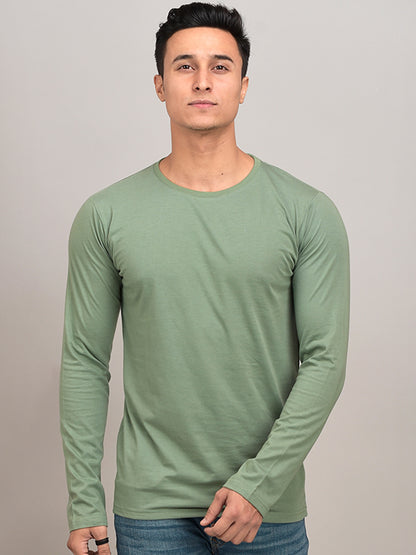 Pack Of  Plain Light Green And Yellow Full Sleeves T-Shirts