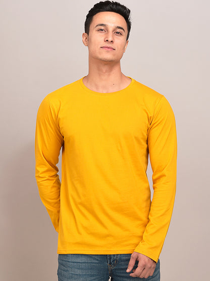 Pack Of  Plain Light Green And Yellow Full Sleeves T-Shirts