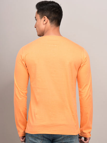 PACK OF 3 PLAINS PEACH AQUABLUE YELLOW FULL SLEEVES HENLEY
