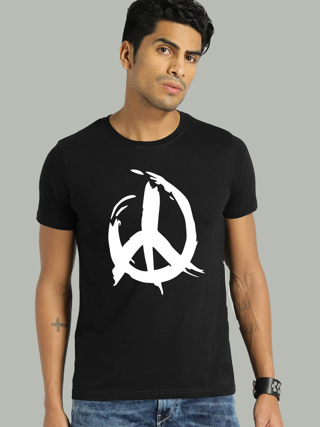 Peace White Black T-Shirt