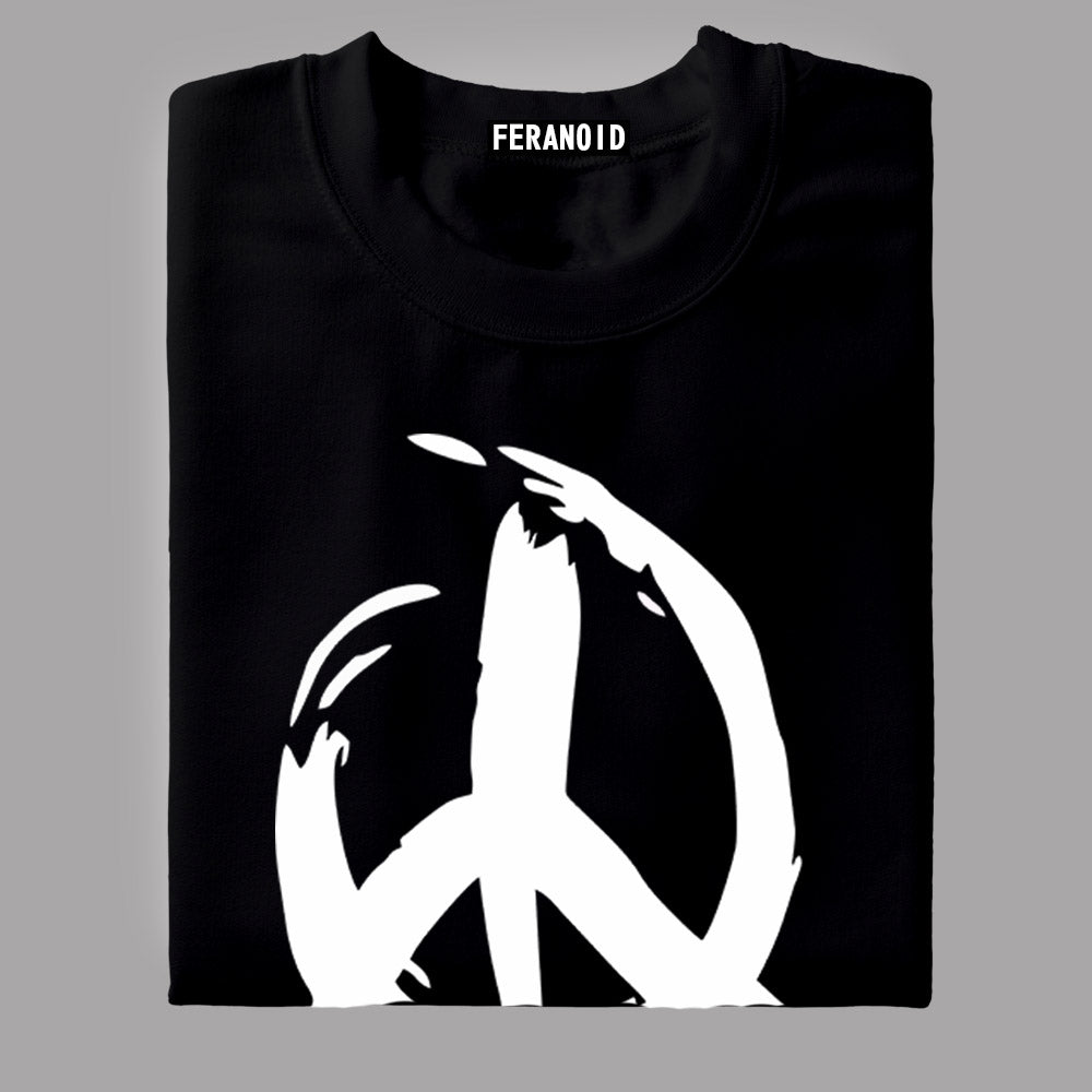 Peace White Black T-Shirt