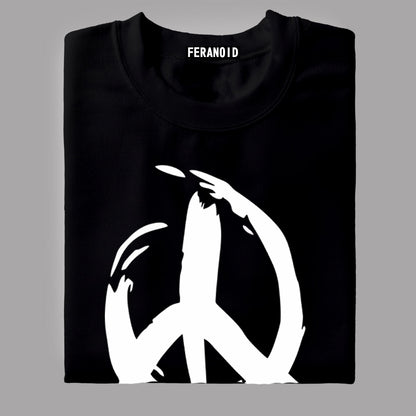 Peace White Black T-Shirt