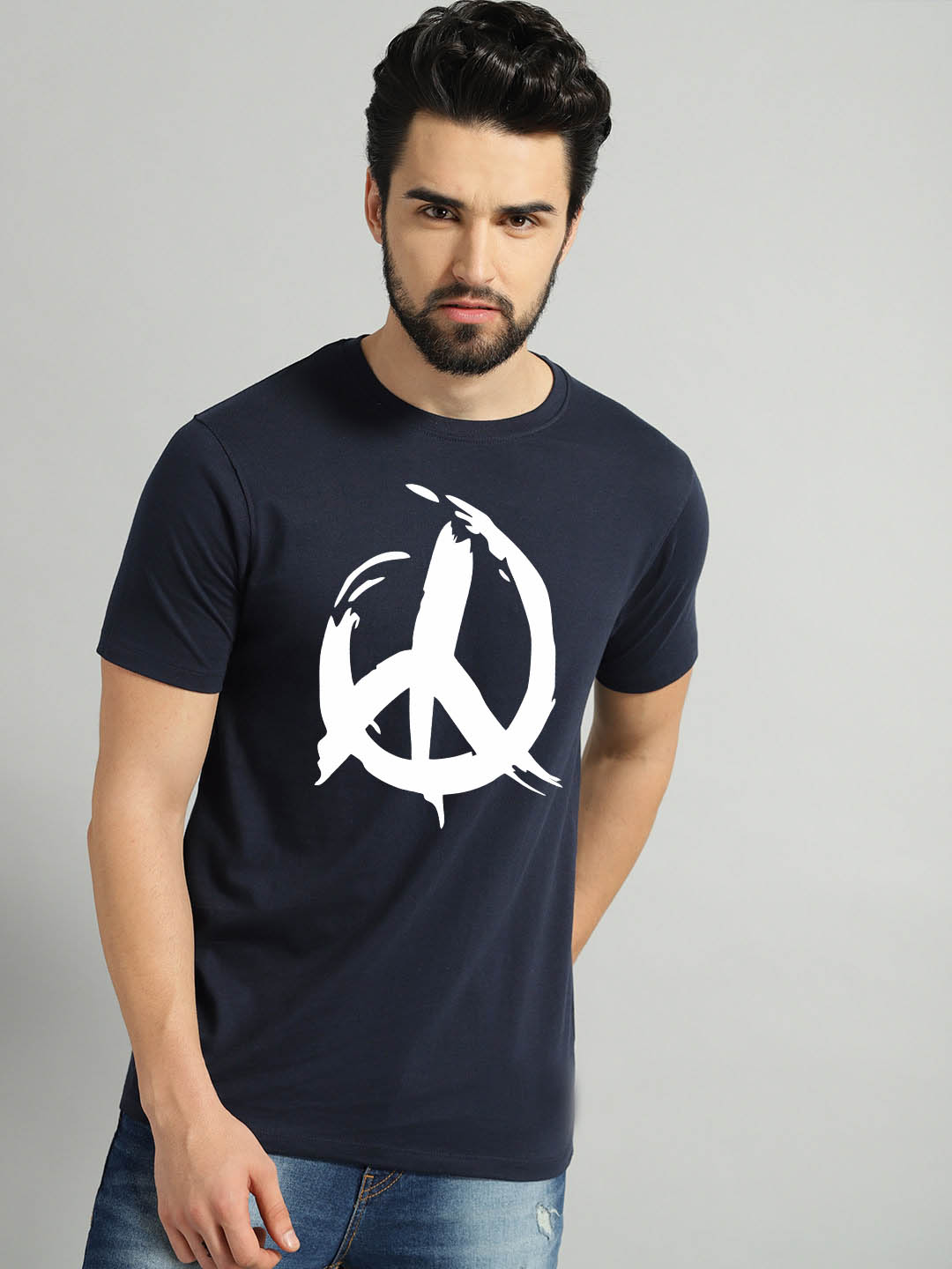 Peace White Black T-Shirt