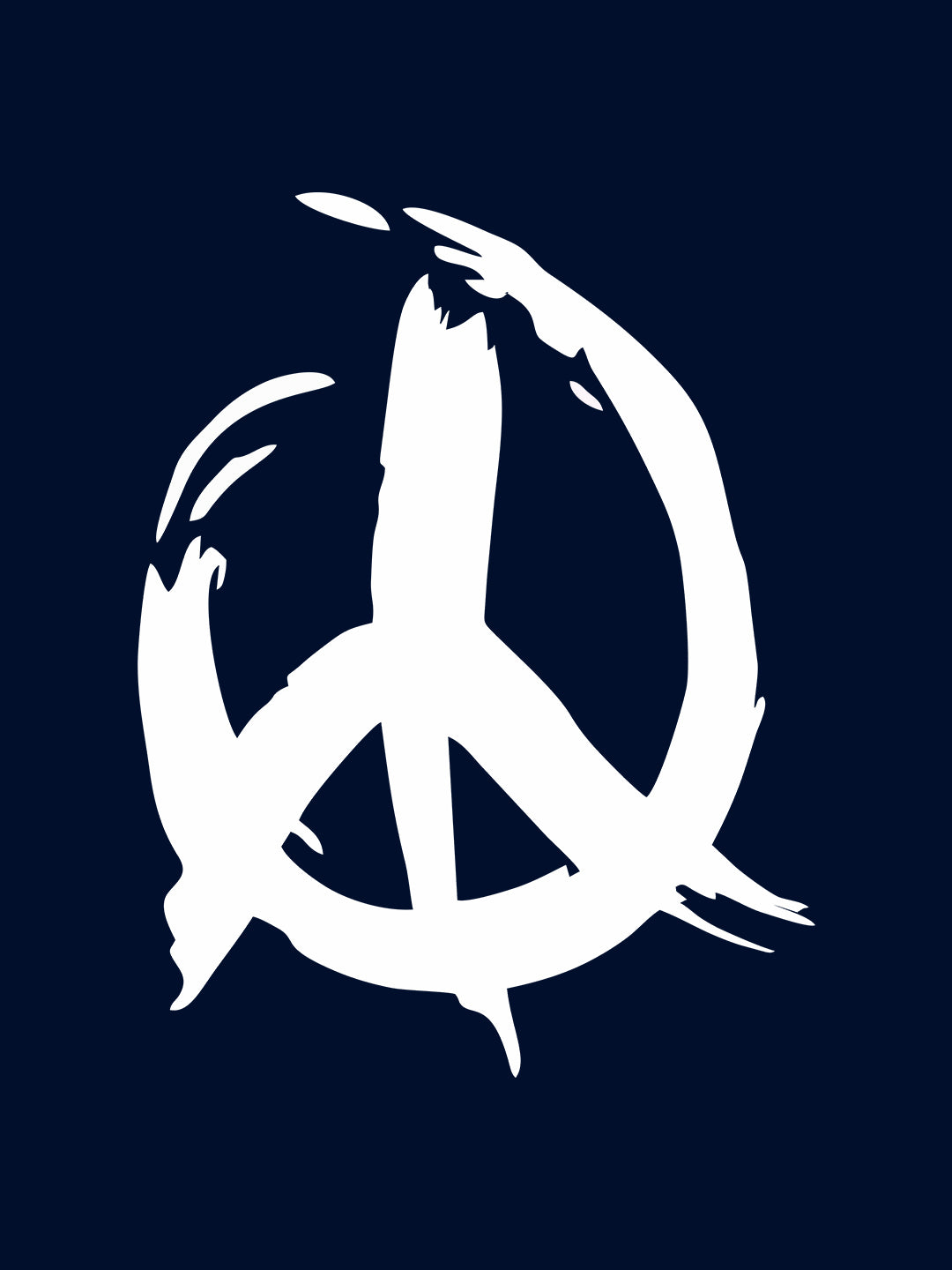 Peace White Black T-Shirt