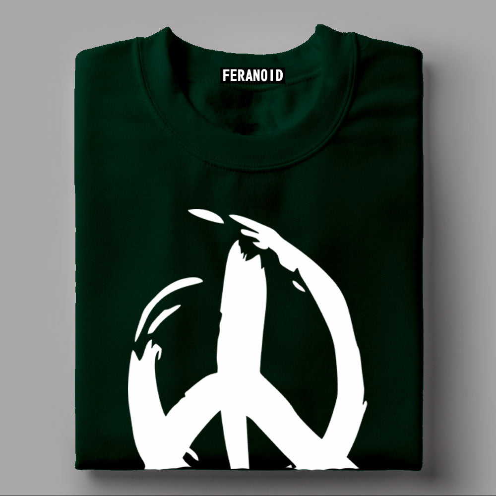 Peace White Black T-Shirt