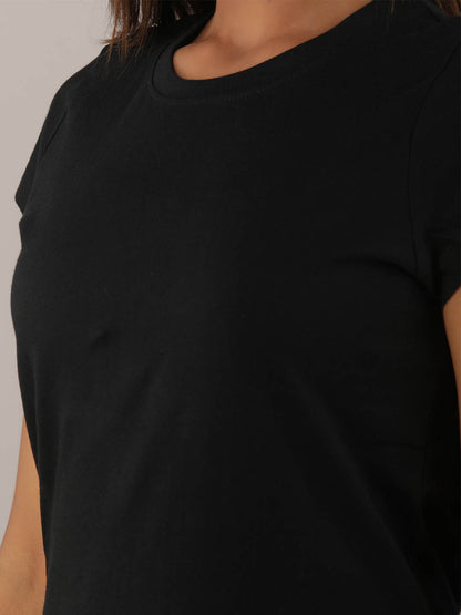 Plain Black T-Shirt Dress