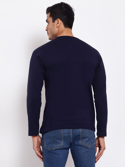 PLAIN BLUE FULL SLEEVE HENLEY