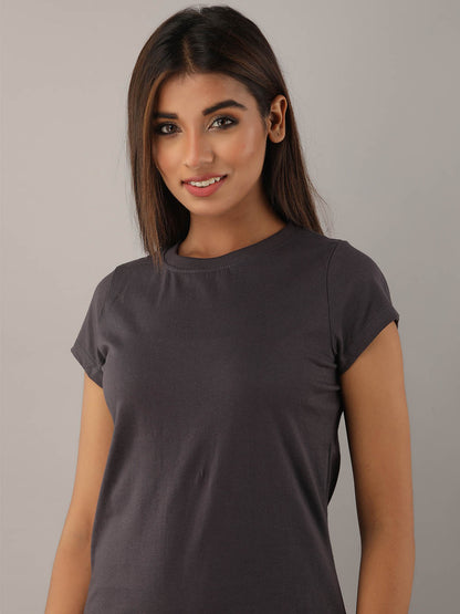 Plain Grey T-Shirt Dress