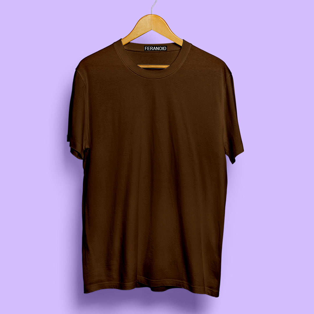 PLAIN PACK OF 3 T-SHIRTS : BLUE BROWN GREEN