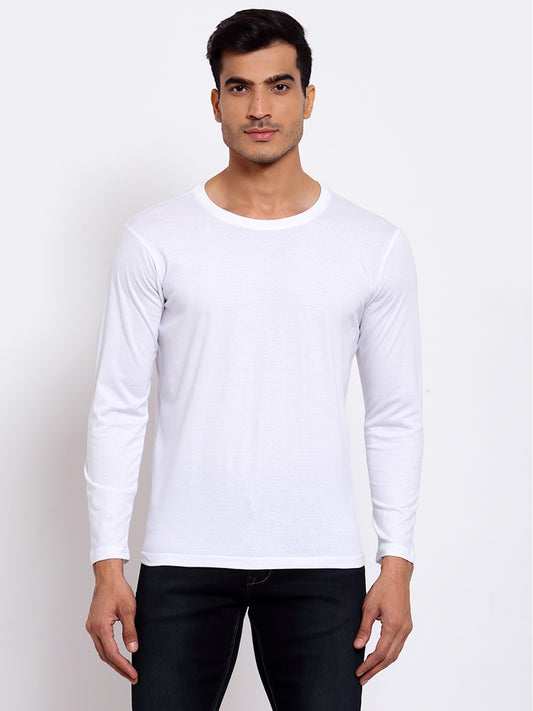 PLAIN WHITE FULL SLEEVES T-SHIRT