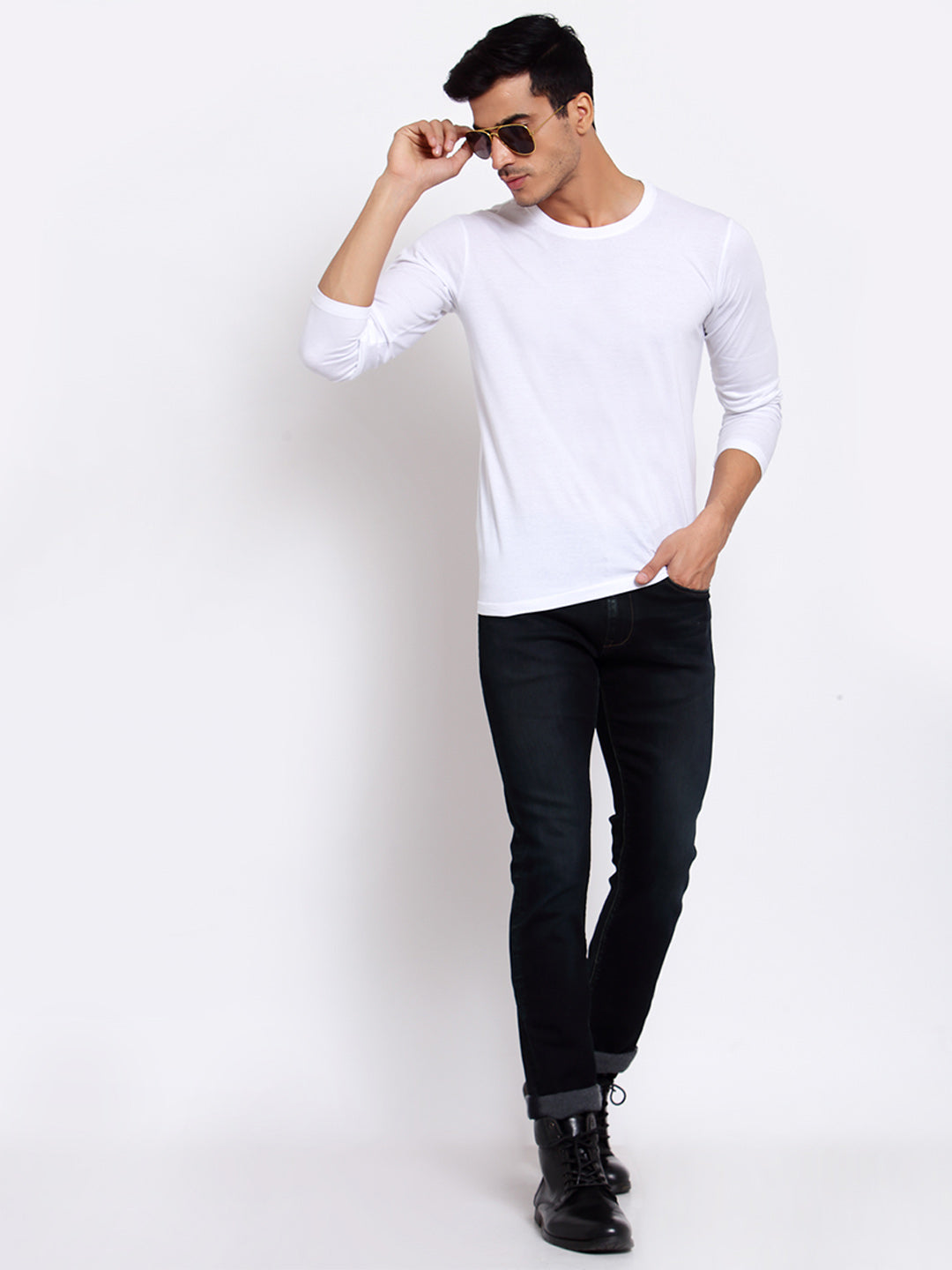 Plain White Full Sleeves T-Shirt
