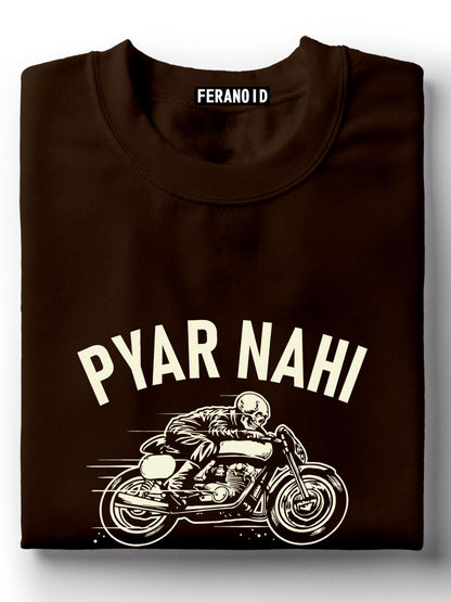 Pyaar Nahi Raftaar Chahiye Black T-Shirt