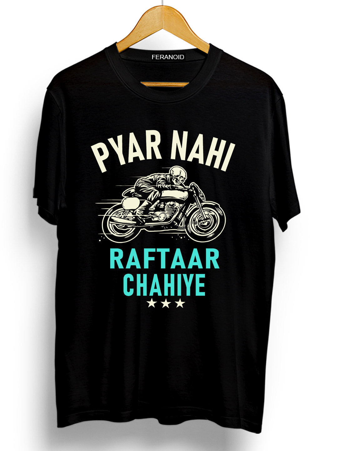 PYAAR NAHI RAFTAAR CHAHIYE BLACK T-SHIRT