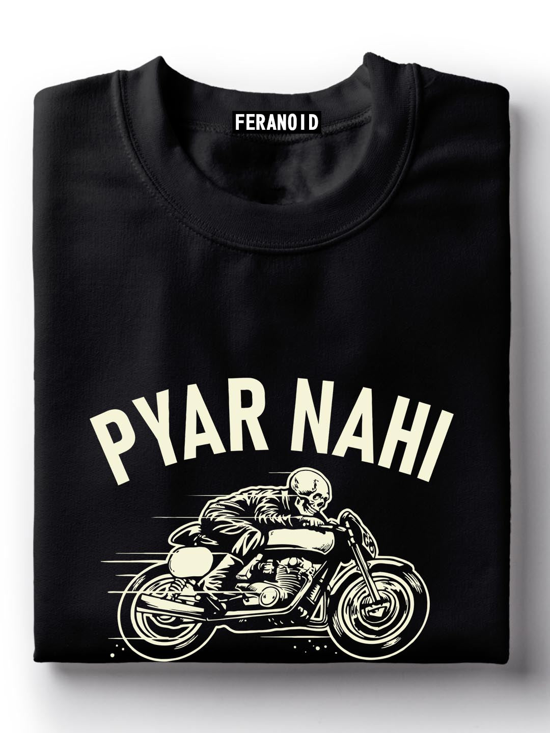 Pyaar Nahi Raftaar Chahiye Black T-Shirt