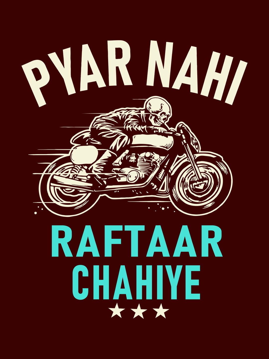 PYAAR NAHI RAFTAAR CHAHIYE BLACK T-SHIRT