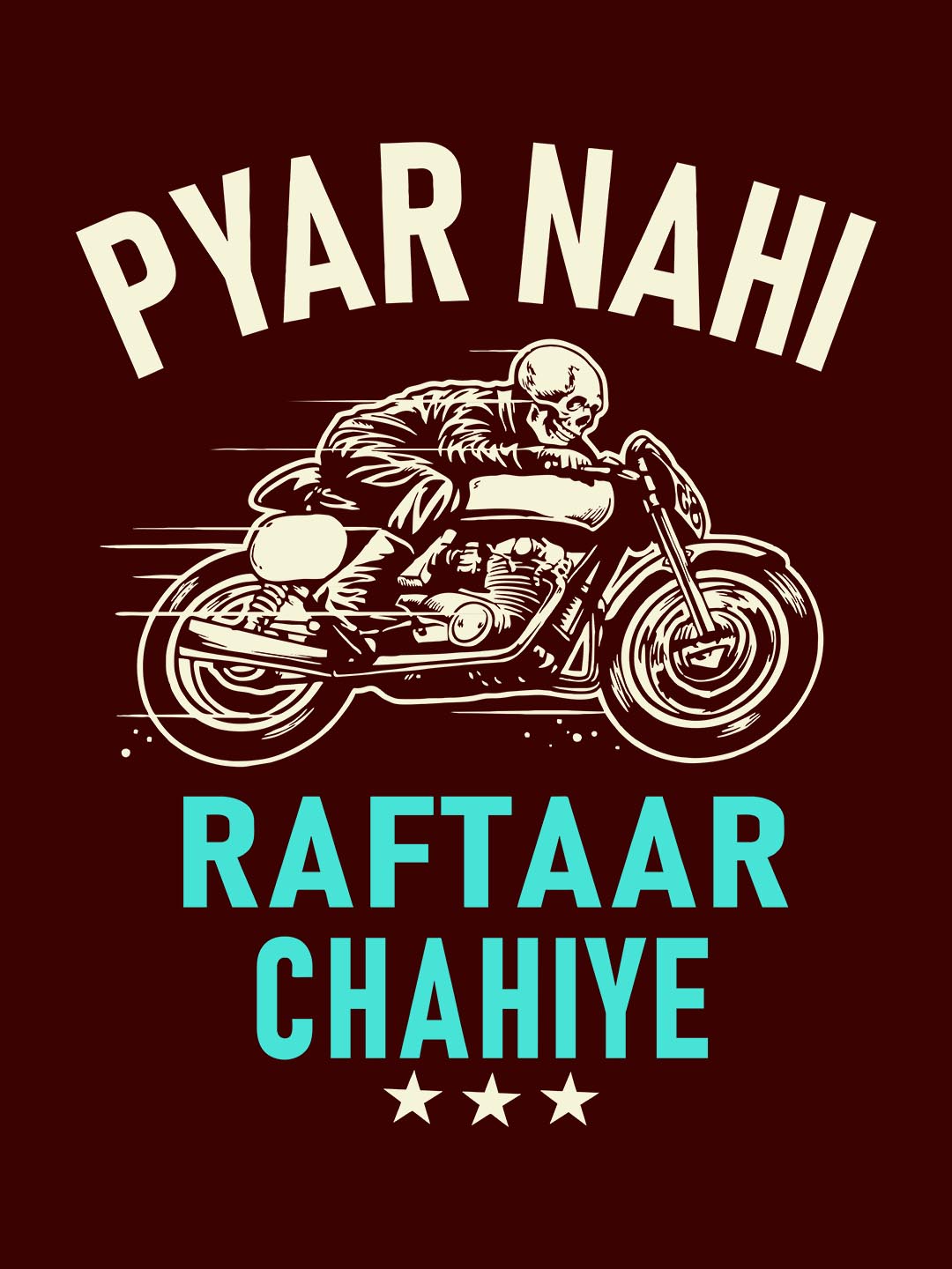 Pyaar Nahi Raftaar Chahiye Black T-Shirt