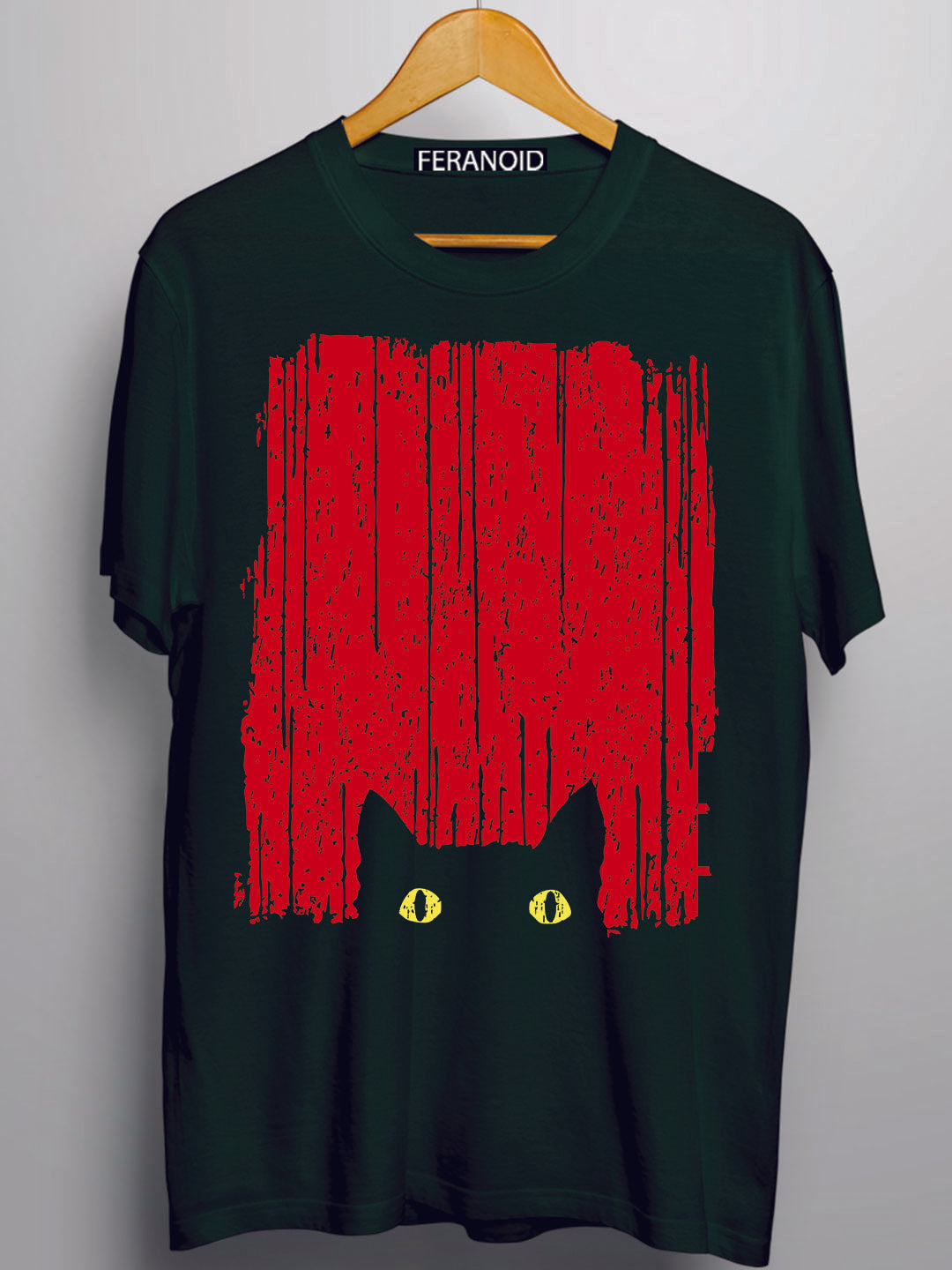RED CAT GREEN T-SHIRT