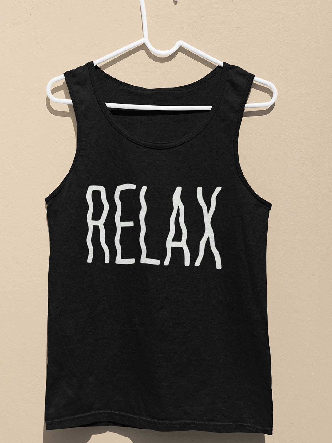 Relax Black Sleeveless T-Shirt