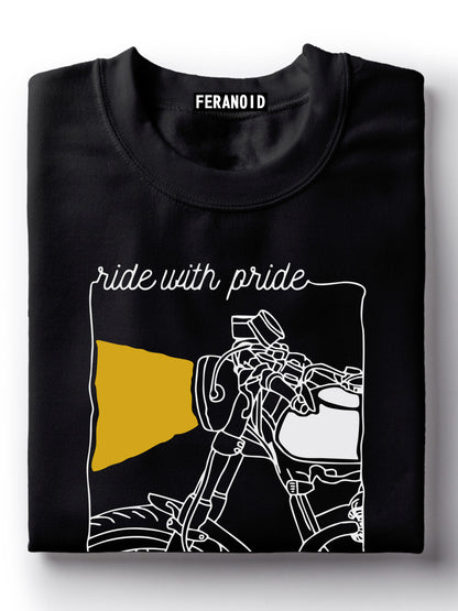 RIDE WITH PRIDE BLACK T-SHIRT