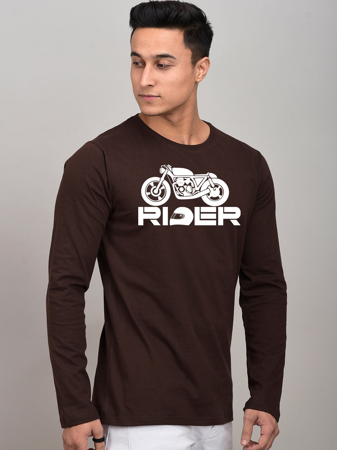 Rider Maroon Full Sleeves T-Shirt