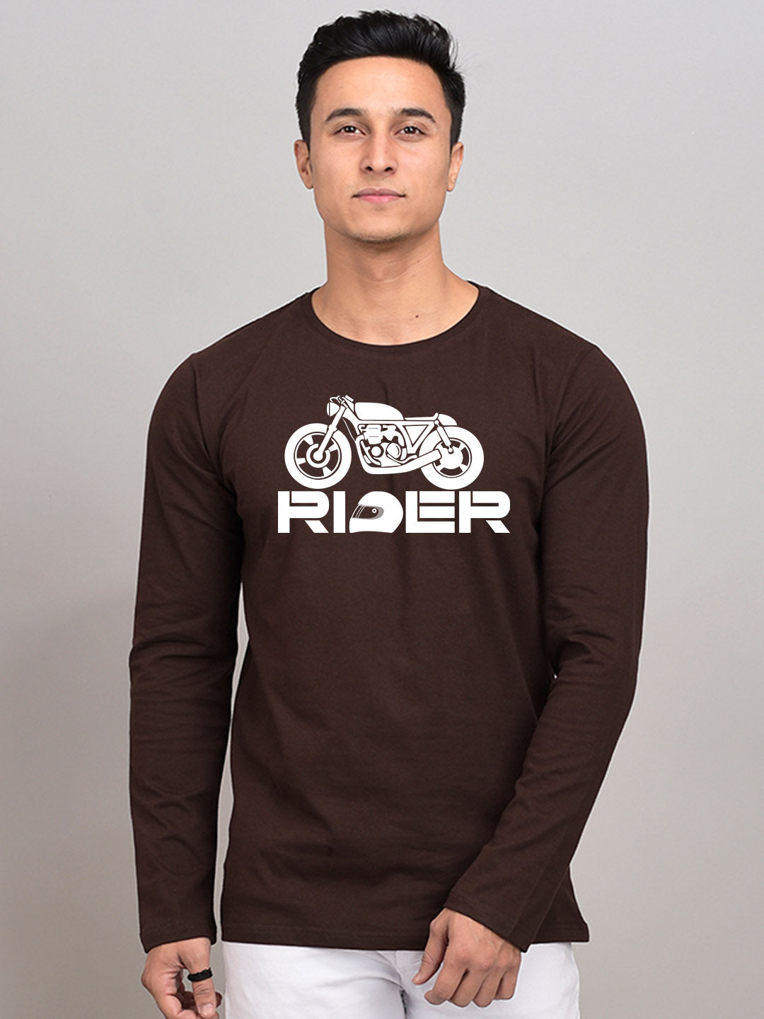 Rider Maroon Full Sleeves T-Shirt