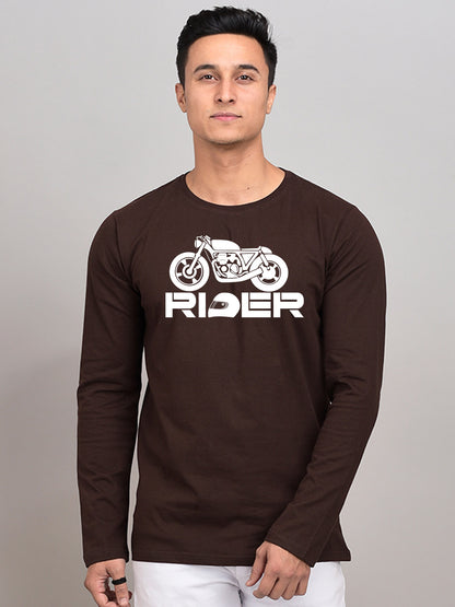 Rider Maroon Full Sleeves T-Shirt