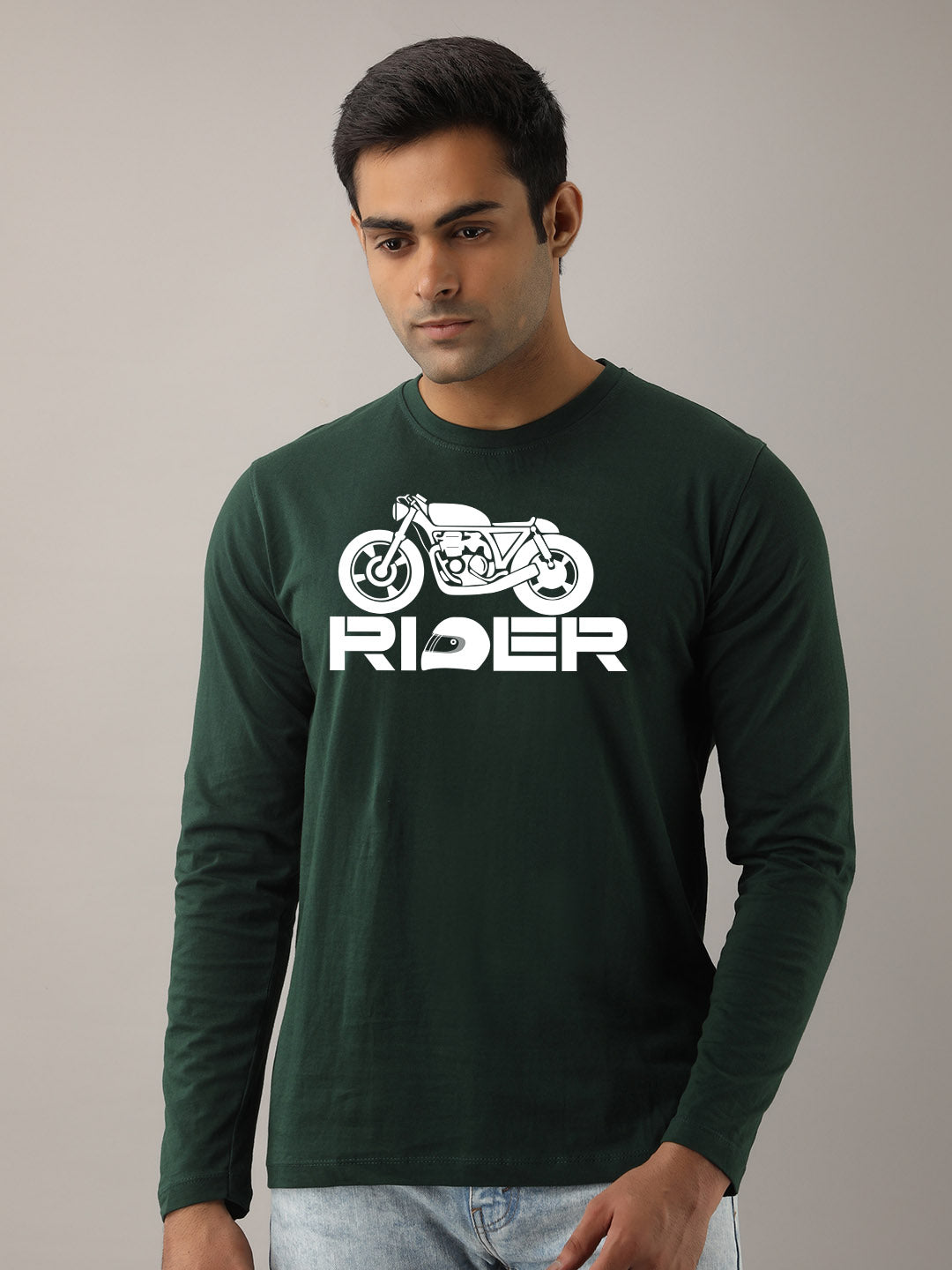 Rider Maroon Full Sleeves T-Shirt