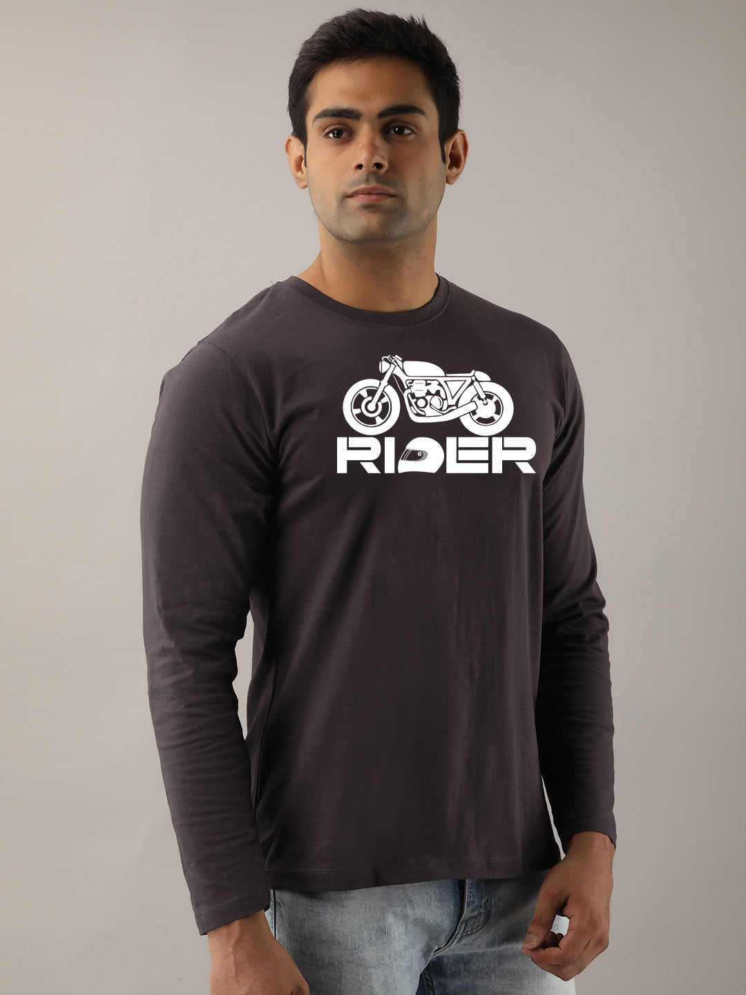 Rider Maroon Full Sleeves T-Shirt