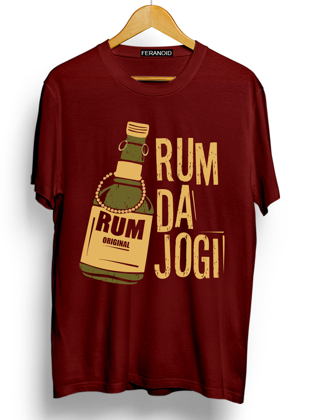 RUM DA JOGI MAROON T-SHIRT