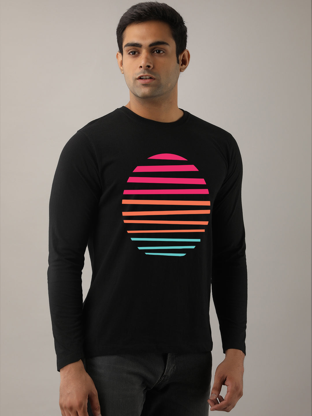 Shades Of Sun Black Full Sleeve T-Shirt
