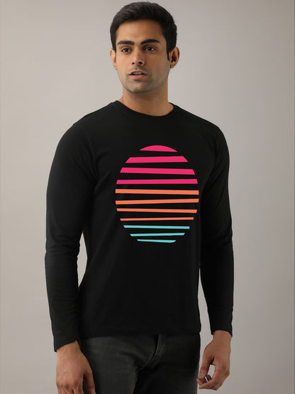 Shades Of Sun Black Full Sleeve T-Shirt