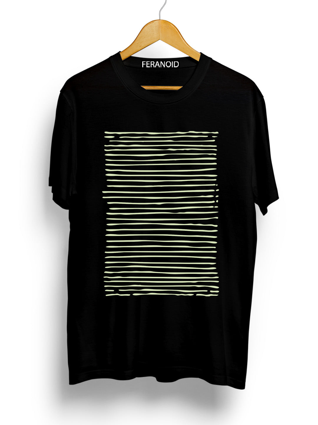 Simple Stripes Modern Art Black T-Shirt