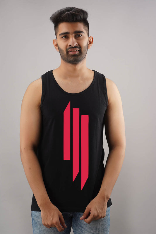 Skrls Black Sleeveless T-Shirt