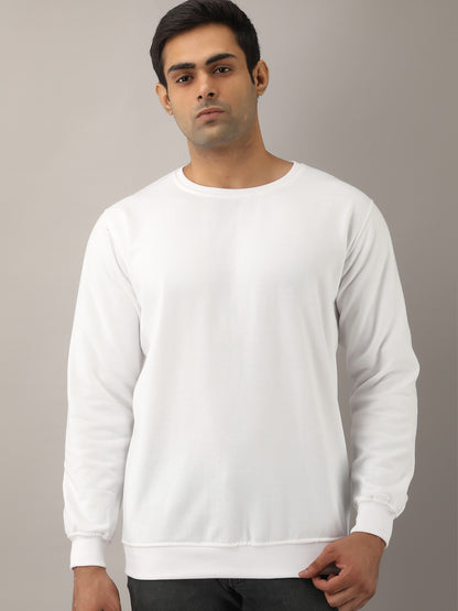 SOLID  WHITE SWEATSHIRT