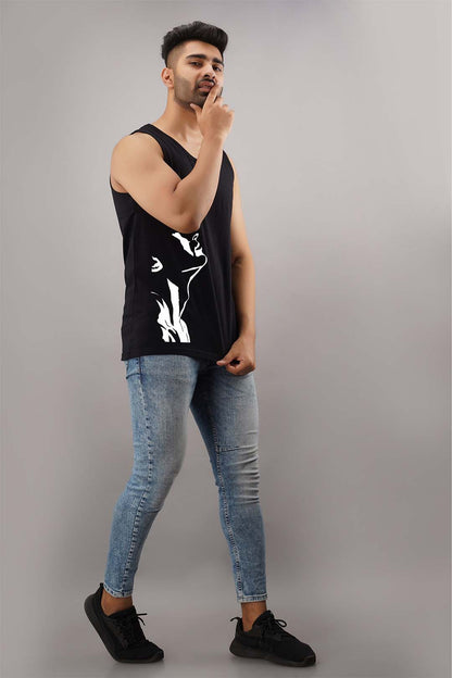 Stud Boy Black Sleeveless T-Shirt