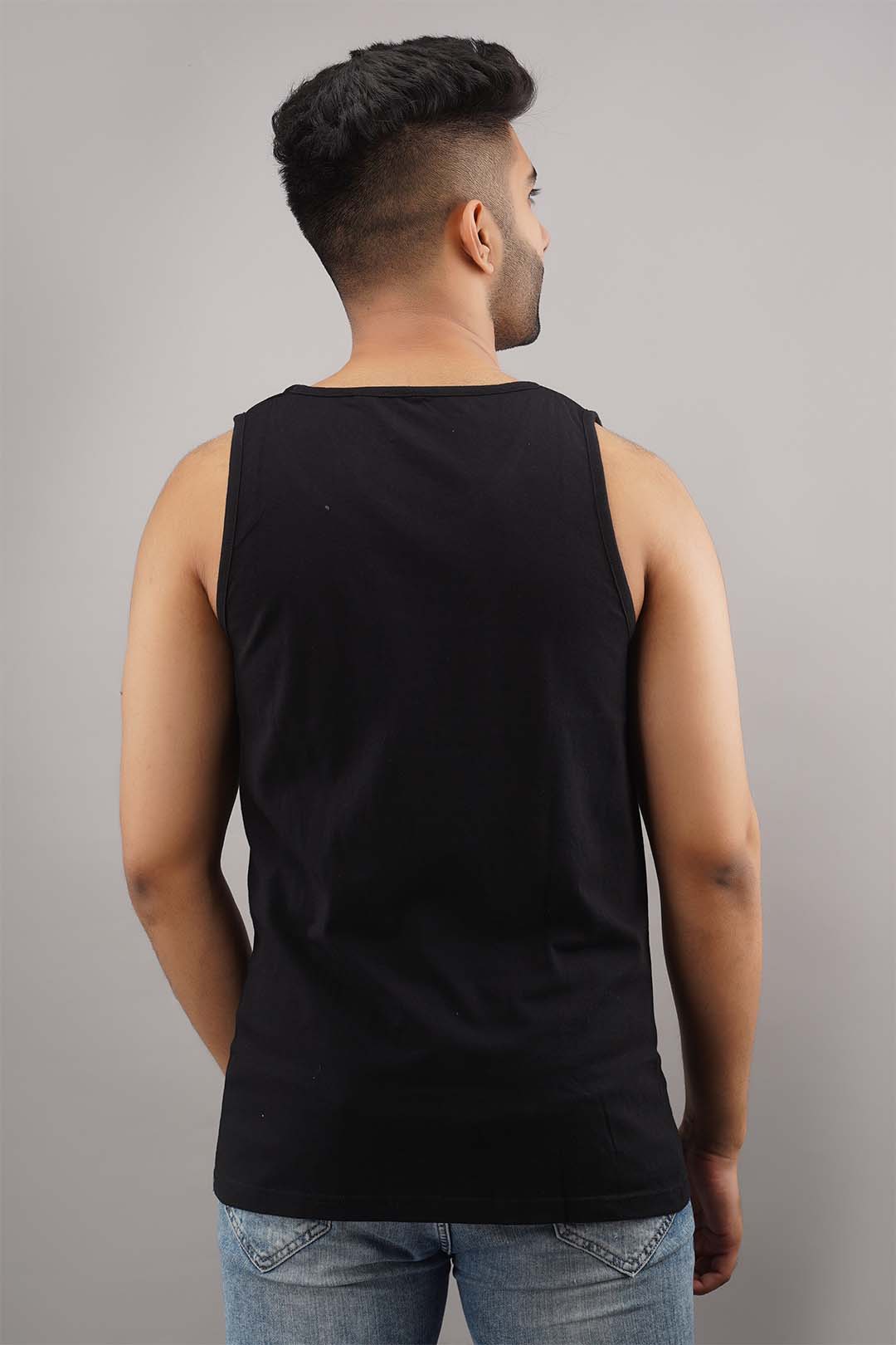 Stud Boy Black Sleeveless T-Shirt