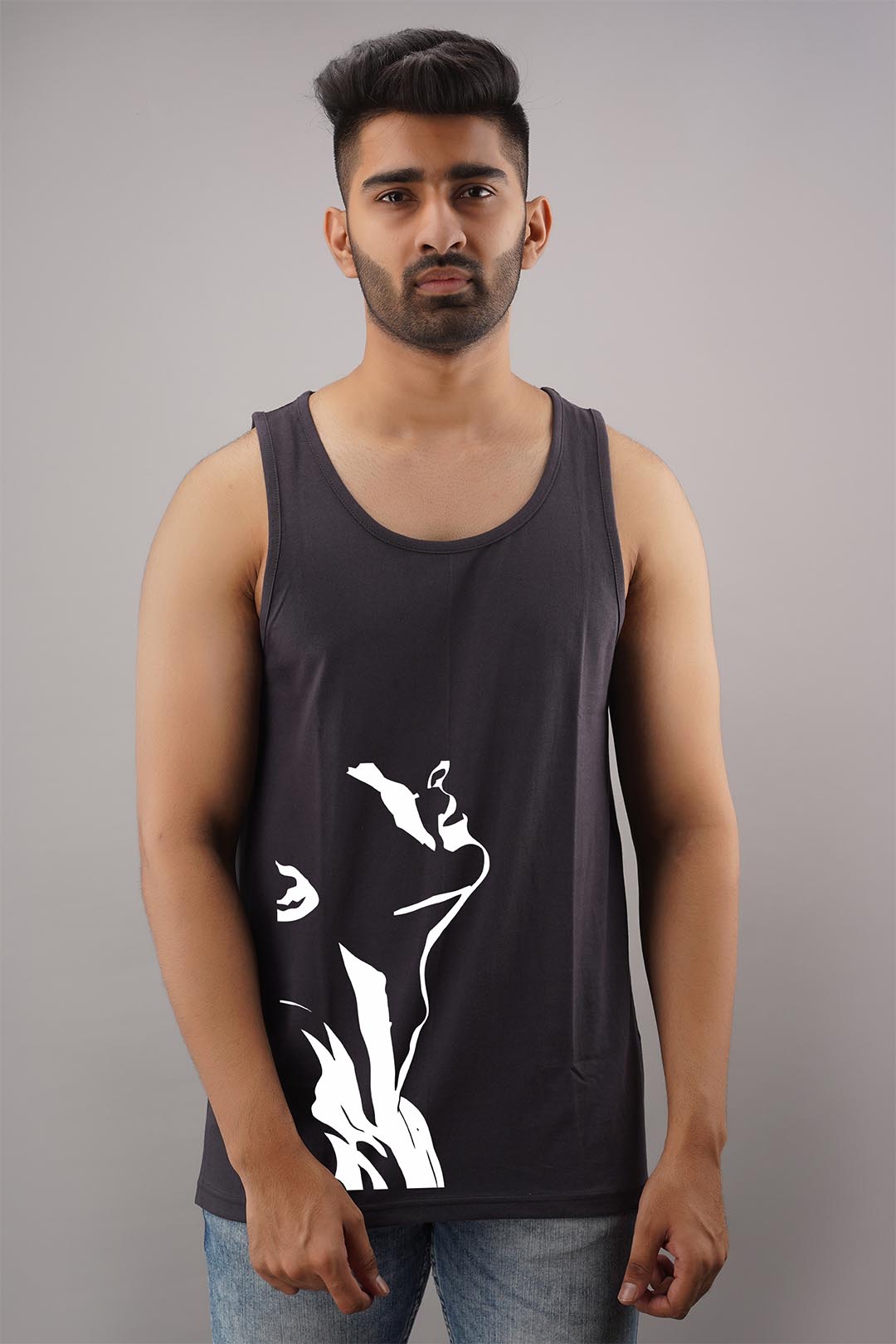 Stud Boy Black Sleeveless T-Shirt