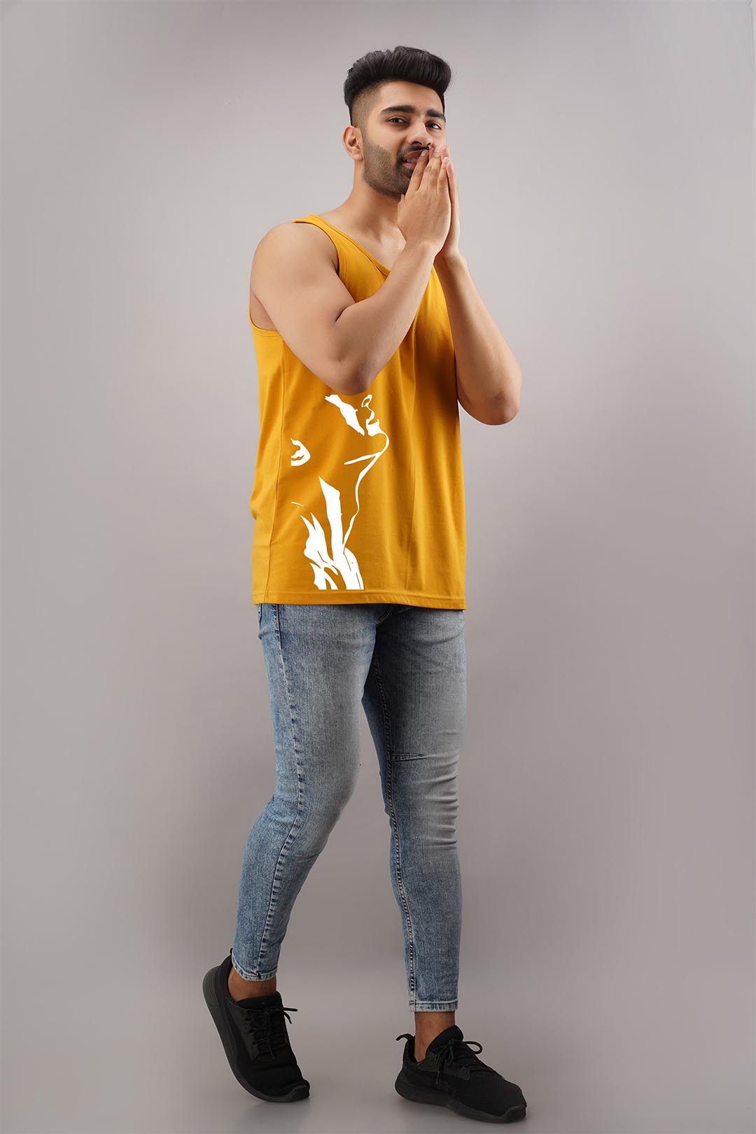 Stud Boy Black Sleeveless T-Shirt