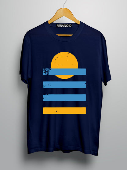 Sunset Sea Vintage Maroon T-Shirt