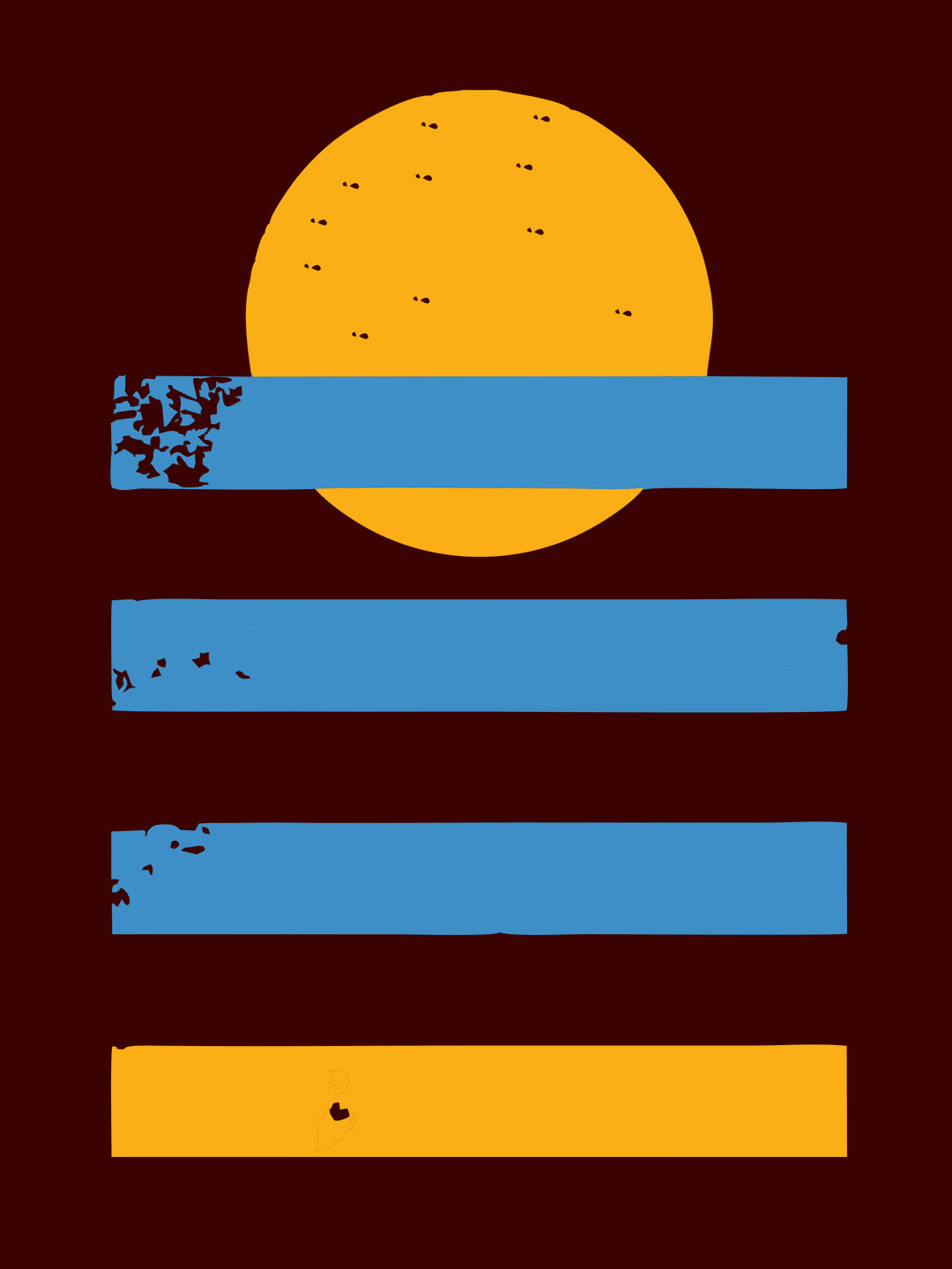 Sunset Sea Vintage Maroon T-Shirt