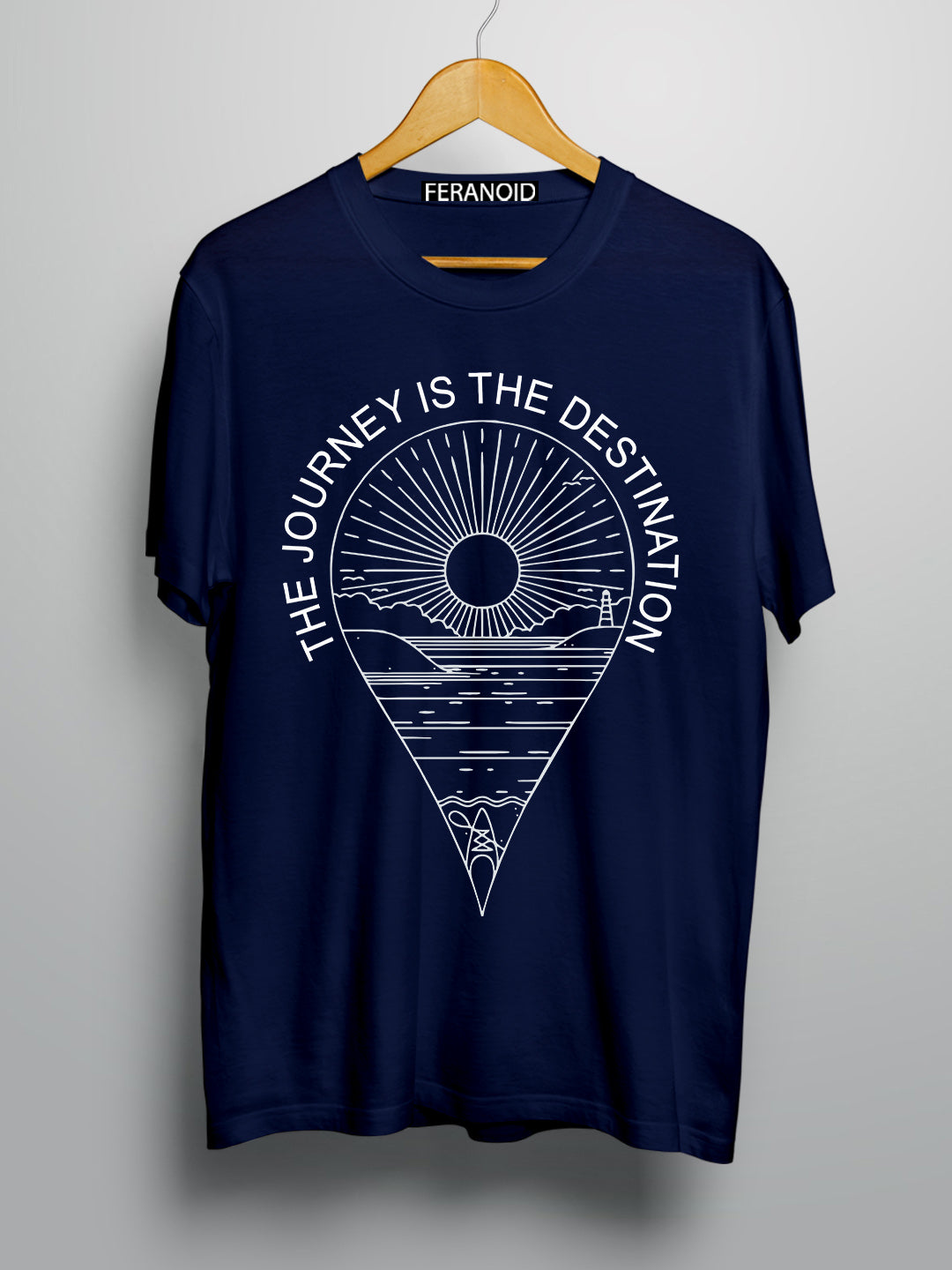 THE JOURNEY IS THE DESTINATION BLUE T-SHIRT