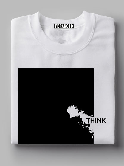 THINK OUT OF THE BOX WHITE T-SHIRT