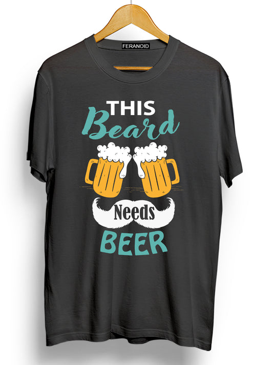 This Beard Needs Beer Grey T-Shirt
