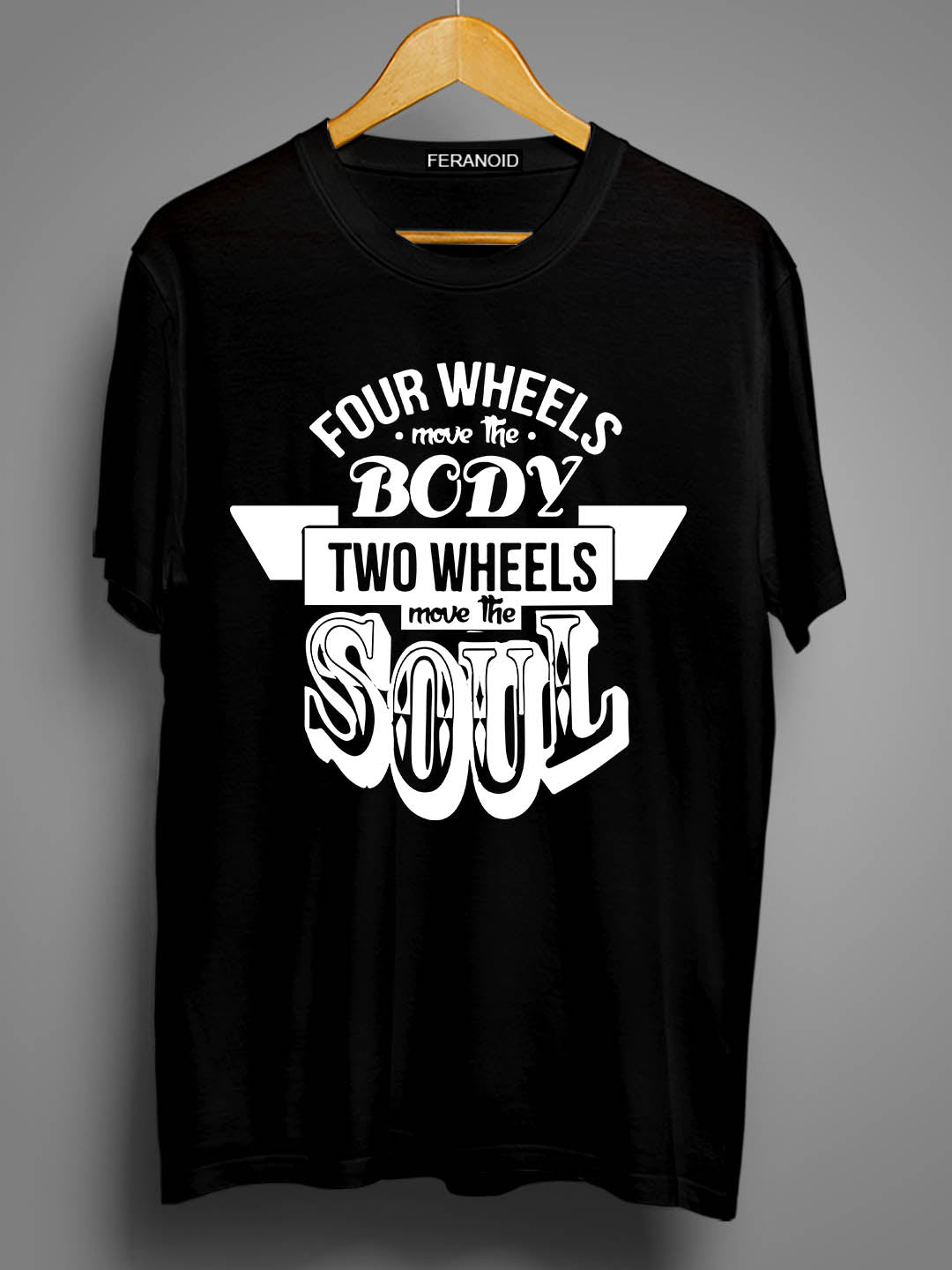 TWO WHEELS MOVE THE SOUL BLACK T-SHIRT